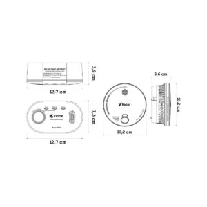 Zestaw 2 czujek KIDDE czadu i dymu
