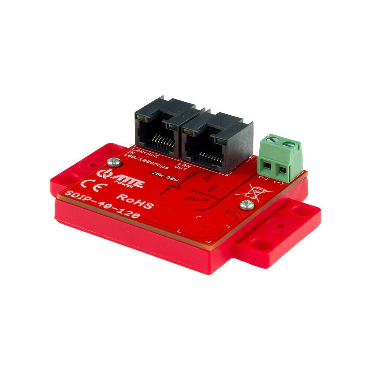 Adapter PoE obniżający napięcie ATTE SDIP-40-120