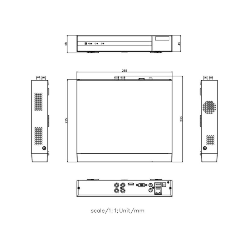 Rejestrator 5w1 Hilook 4 kanałowy 5MP DVR-204Q-M1 (E)