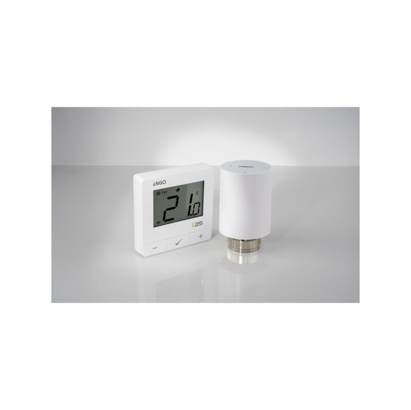 ENGO Controls Inteligentny zestaw ogrzewania Bieły (E25-BATW-4 + ETRV-M30)