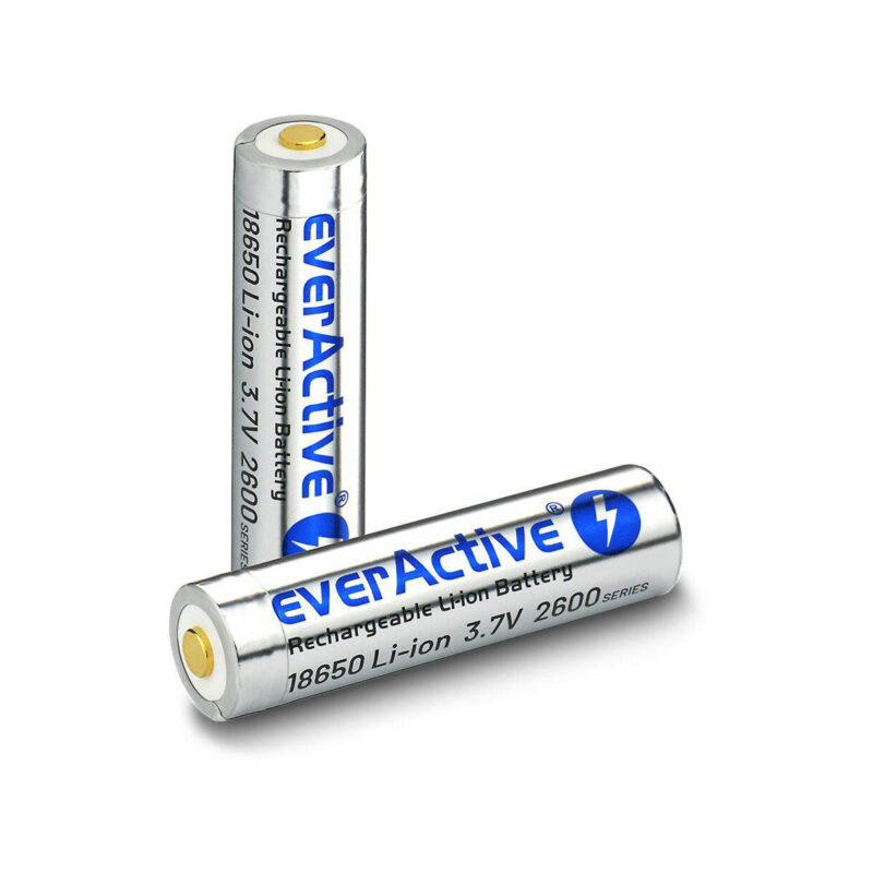 Akumulator 18650 Li-Ion 3,7V everActive 2600mAh (1 szt.) micro-USB z zabezpieczeniem