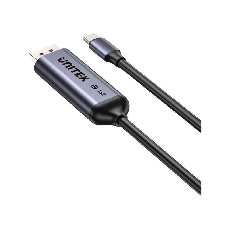Kabel Dwukierunkowy Unitek USB-C - DisplayPort 16K 80Gbps HDR 1,8 m