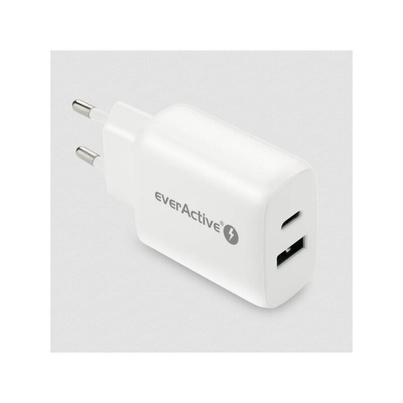 ŁADOWARKA SIECIOWA everActive SC-370Q 25W 1xUSB-C 1xUSB-A PD PPS