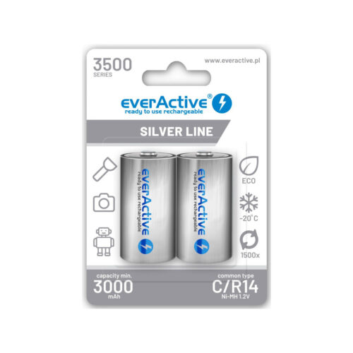 Akumulatorki C / R14 Ni-MH everActive 3500 mAh Silver Line (box 2 szt.)
