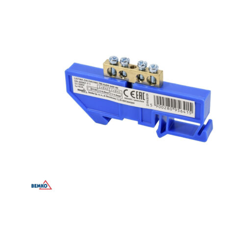 Listwa zaciskowa na sztynę 6x9 4-torowa zółta