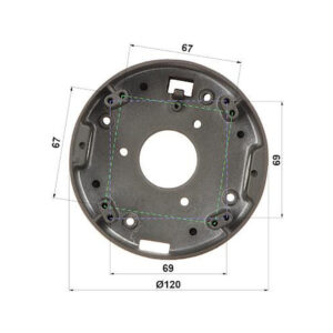 UCHWYT SUFITOWY DO KAMER KULISTYCH BD-CV15