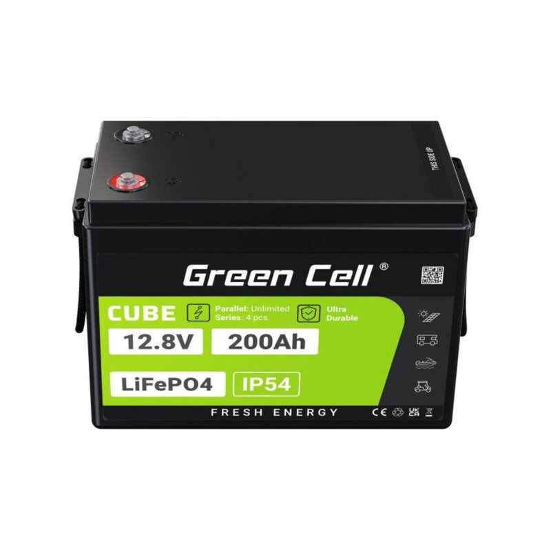 AKUMULATOR LITOWO-ŻELAZOWO-FOSFORANOWY LiFePO4 Green Cell Cube 12.8V 200Ah LFPGC12V200AH
