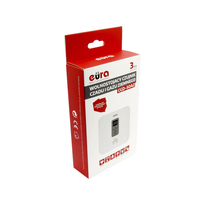 Czujnik czadu i gazu ziemnego 2w1Eura CGD-50A2