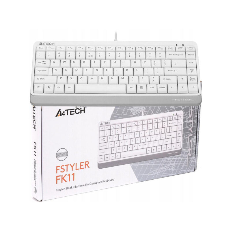 Klawiatura przewodowa A4tech FStyler FK11 biały