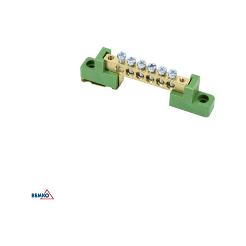 Listwa zaciskowa na izolatorach płaskichH 6x9 8-torowa zielona