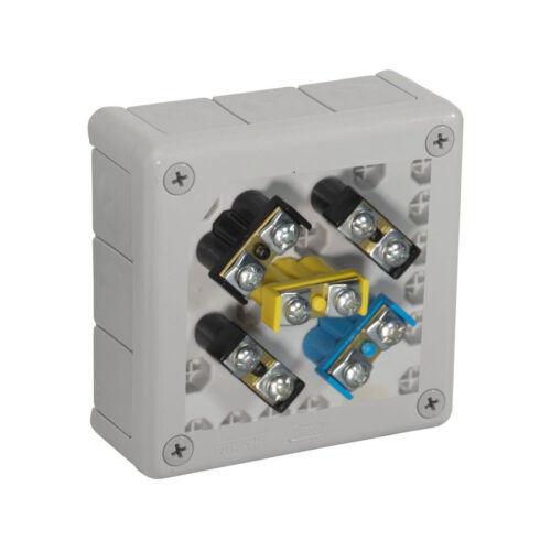 Puszka natynkowa z zaciskami 12 wlotów VIPLAST VP-51 SZARA IP55 118x118x46mm 051-53