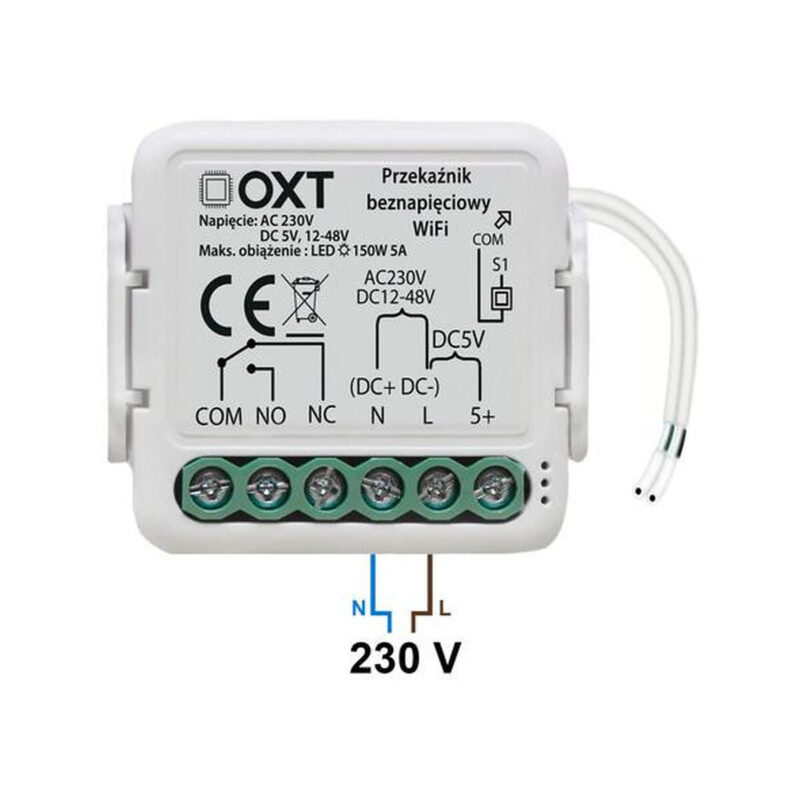 4dd8c9dd99533c87664594afd5c49f5b_original Moduł OXT mini przekaźnik beznapięciowy AC 230V DC 5V 12-48V WiFi TUYA