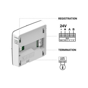 Przewodowy regulator pokojowy sinum czarny R-S1 Tech Sterowniki