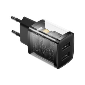 ŁADOWARKA SIECIOWA Baseus Compact Charger CCXJ010201 10.5W 2x USB-A CZARNA