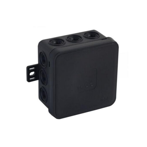 Puszka natynkowa pusta 12 wlotów VIPLAST V5 klik CZARNA IP54 75x75x41mm 035-05