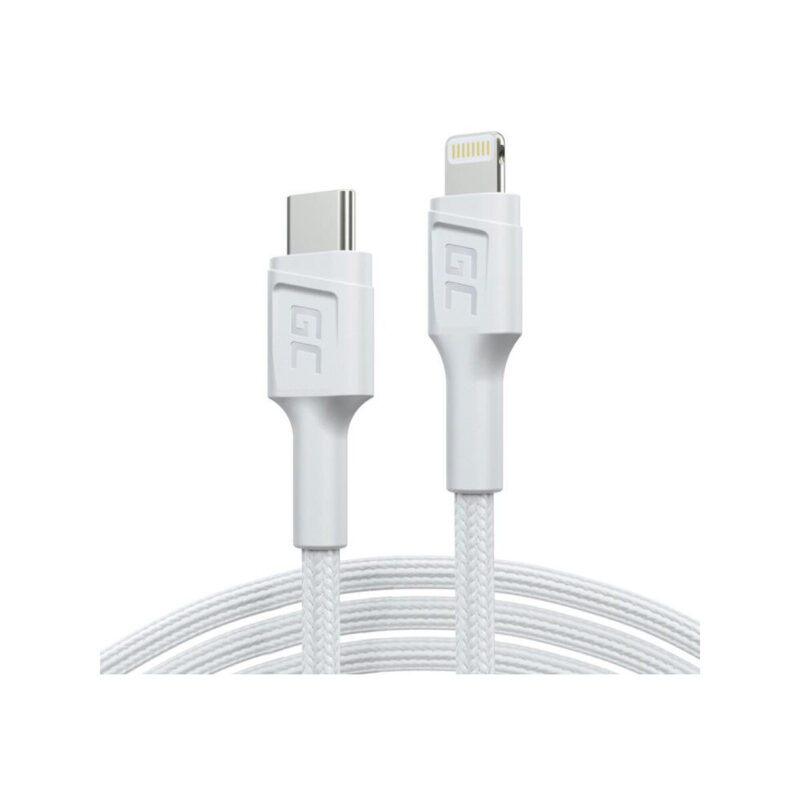 KABEL USB-C / LIGHTHING Green Cell POWERSTREAM 100cm BIAŁY PD APPLE IPHONE