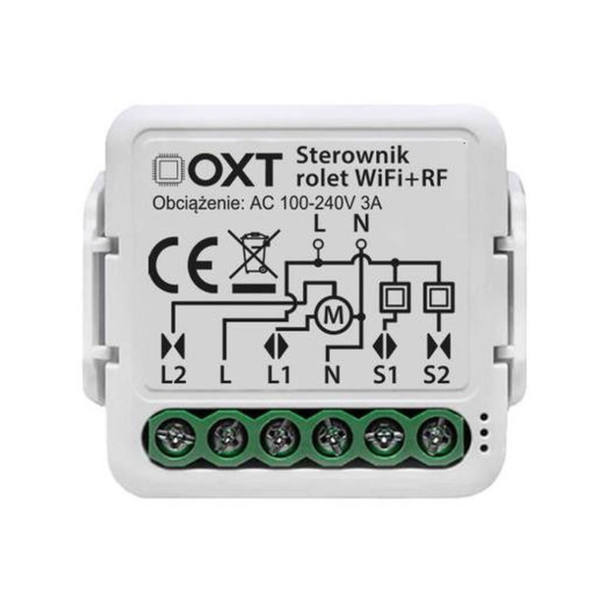 Moduł OXT mini sterownik rolet żaluzji kąt pochylenia lameli WiFi+RF TUYA T229