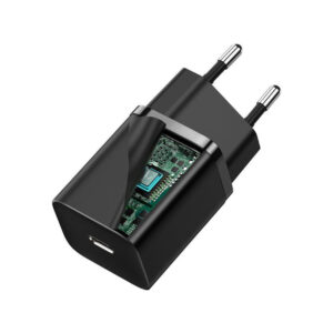 ŁADOWARKA SIECIOWA Baseus Super Si Quick Charger 1C CCSUP-J01 30W 1x USB-C PD 3.0 QC 3.0 CZARNA
