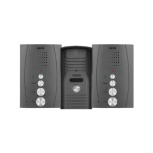 DOMOFON ''EURA'' ADP-51A3 ''DIFESA'' - 1-rodzinny, 2 unifony, interkom, grafit