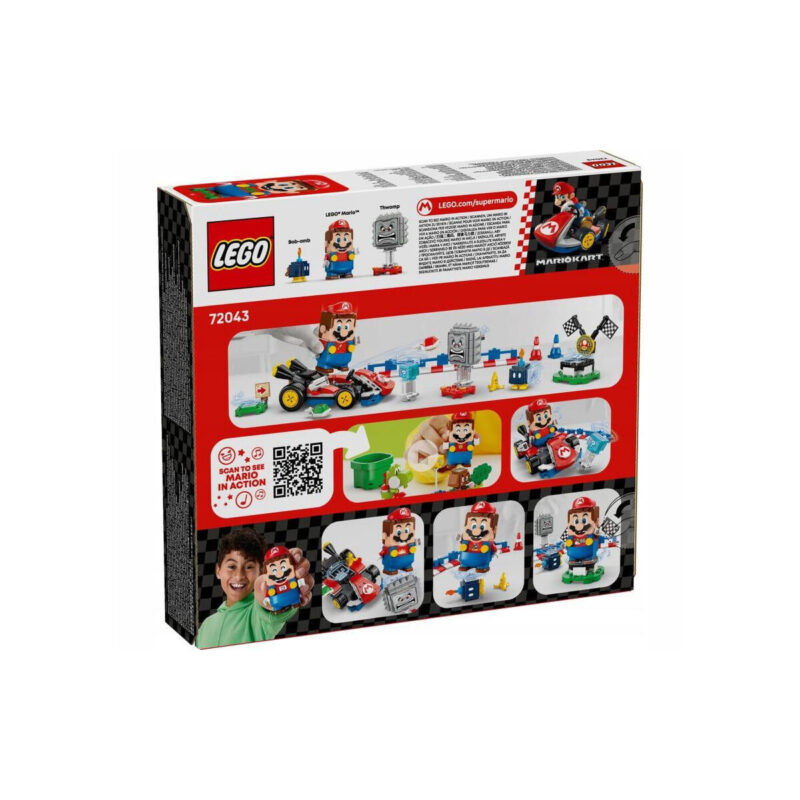 Klocki LEGO Super Mario 72043 - Mario Kart: Interaktywna figurka LEGO Mario i Standard Kart