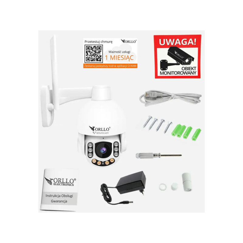 Kamera IP Orllo Z7 Pro zewnętrzna obrotowa GSM 4MPx