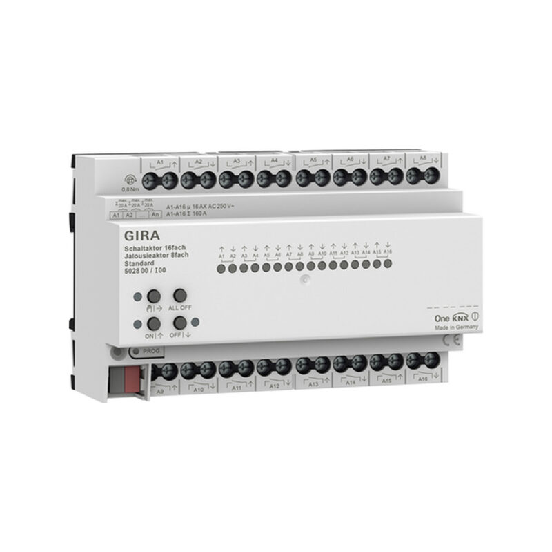 502800 Zestaw podstawowy GIRA ONE żaluzje i rolety + oświetlenie (6 pomieszczeń)