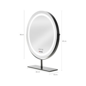 506490e5d75329d5f1c0eedbd35546ca_original Lustro do makijażu Humanas HS-HM Scarlet z oświetleniem LED - czarny