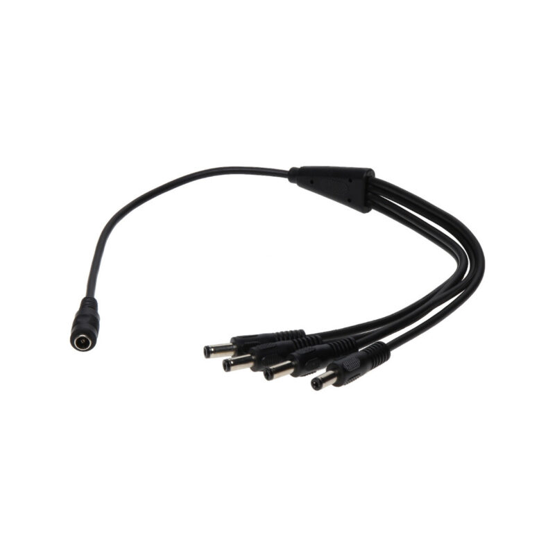 ROZGAŁĘŹNIK NA 4 WTYKI 2,1/5,5 Z GNIAZDEM