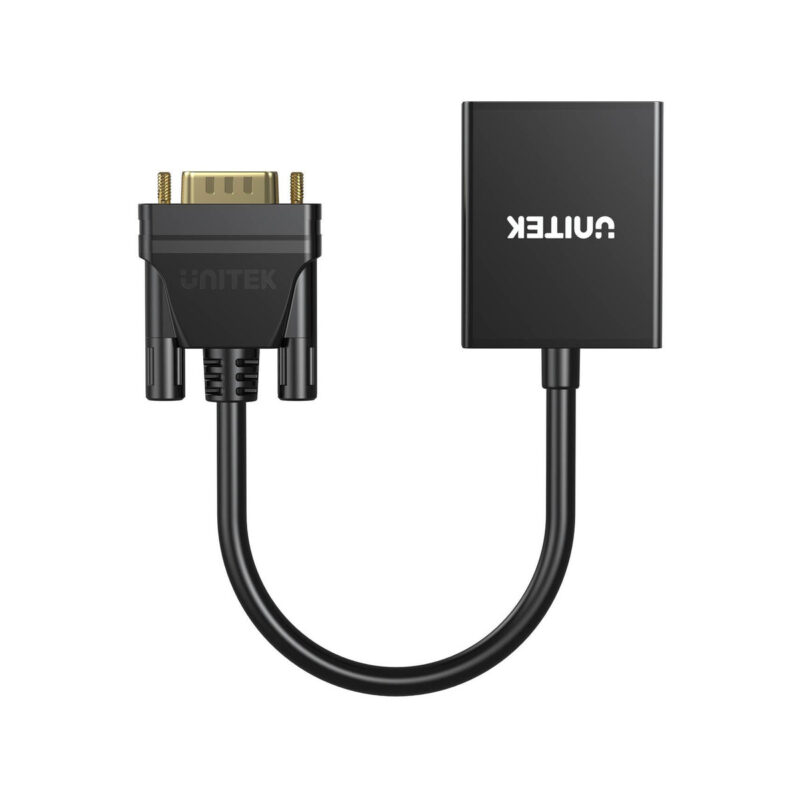 Unitek Adapter VGA na HDMI FullHD czarny 15cm