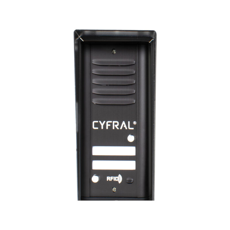 DOMOFON CYFRAL COSMO 2-LOKATORKI CZARNA KASETA CZARNE UNIFONY