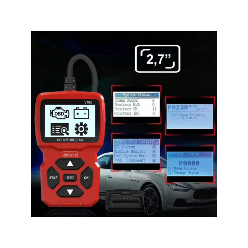 Interfejs Skaner Diagnostyczny OBD2 CAN BMW Zenwire V750