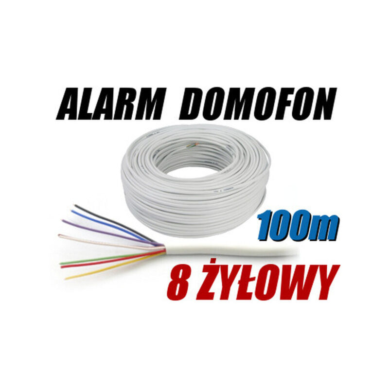 PRZEWÓD ALARMOWY DOMOFONOWY YTDY 8X0,5 - 100M; 5631K