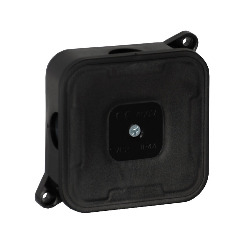 Puszka natynkowa pusta 4 wlotów VIPLAST VP-2 CZARNA IP44 85x85x35mm 027-05