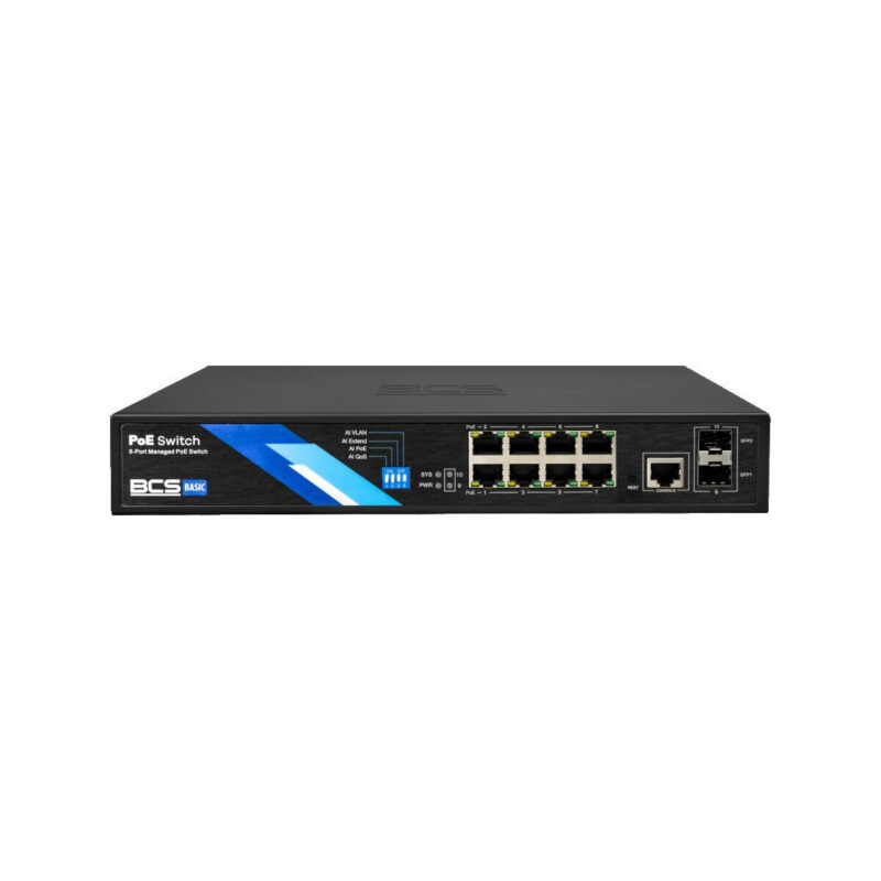 Switch PoE BCS BASIC BCS-B-SP08G-2SFP-M