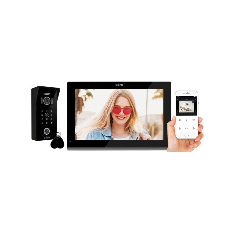 WIDEODOMOFON EURA VDP-99C5 czarny, WiFi, RFID, TUYA