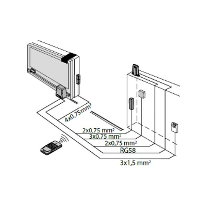 Zestaw BFT ARES ULTRA BT B1000 KIT INT do 1000kg bram przesuwnych
