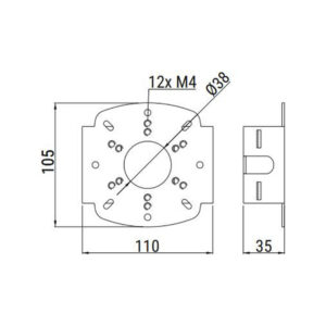 UCHWYT SŁUPOWY ATS US H-D-1