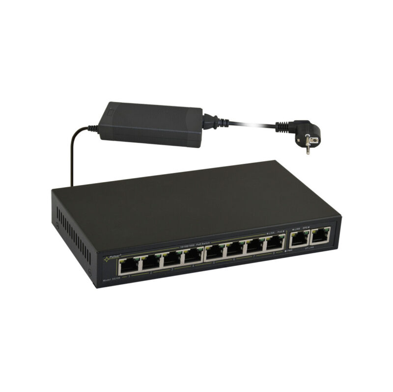SWITCH POE PULSAR SG108 10-PORTÓW (8xPoE + 2xUPLINK)