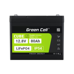 AKUMULATOR LITOWO-ŻELAZOWO-FOSFORANOWY LiFePO4 Green Cell Cube 12.8V 80Ah LFPGC12V80AH
