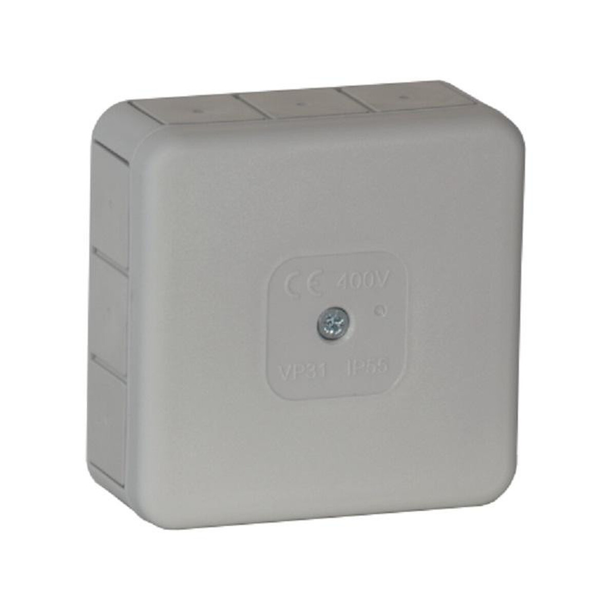 Puszka natynkowa pusta 12 wlotów VIPLAST VP-31 SZARA IP55 85x85x37mm 031-03