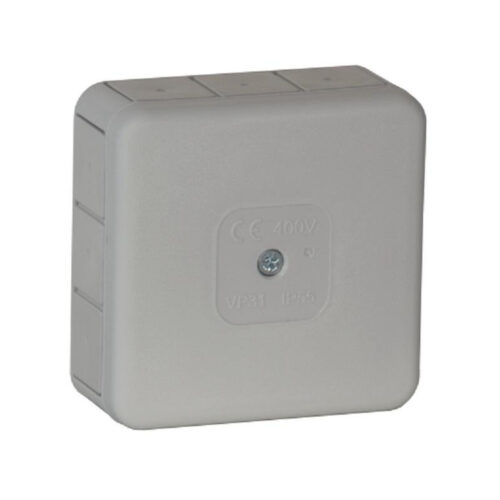 Puszka natynkowa pusta 12 wlotów VIPLAST VP-31 SZARA IP55 85x85x37mm 031-03