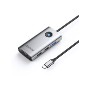 Hub USB Orico 5Gbps, USB-A, 2xUSB-A 2.0, PD60W, HDMI 4K@30Hz, szary