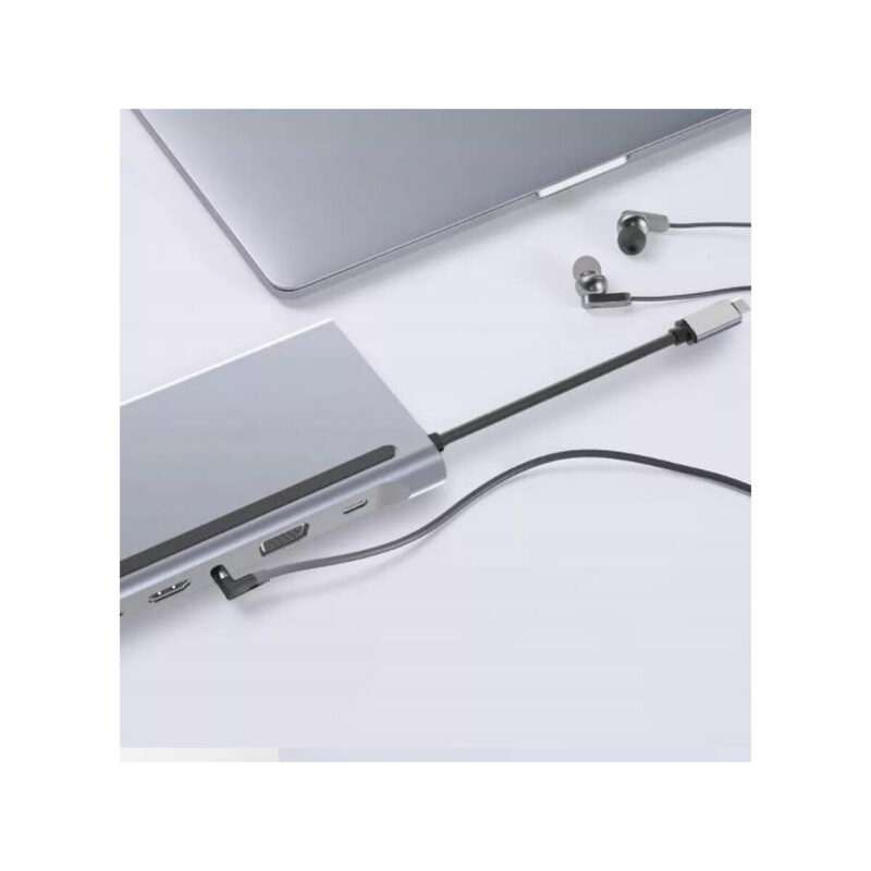 HUB ADAPTER USB-C 12w1 Stacja Dokująca 2x HDMI 4K ETHERNET RJ45 USB 3.0 BYL-2211