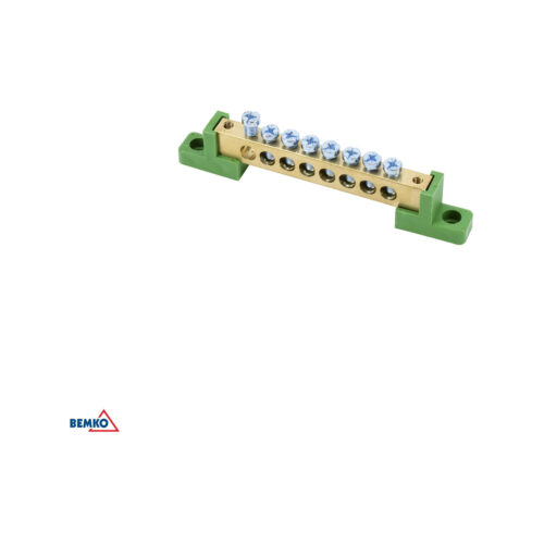 Listwa zaciskowa na sztynę 6x9 10-torowa niebieska
