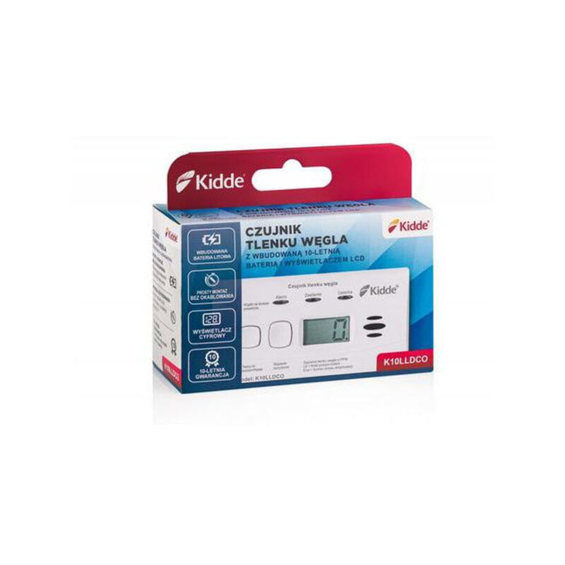 Czujnik czadu z wyświetlaczem Kidde K10LLDCO