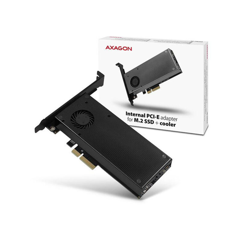 Adapter Axagon PCEM2-DC PCI-E x4 na M.2 NVMe z chłodzeniem