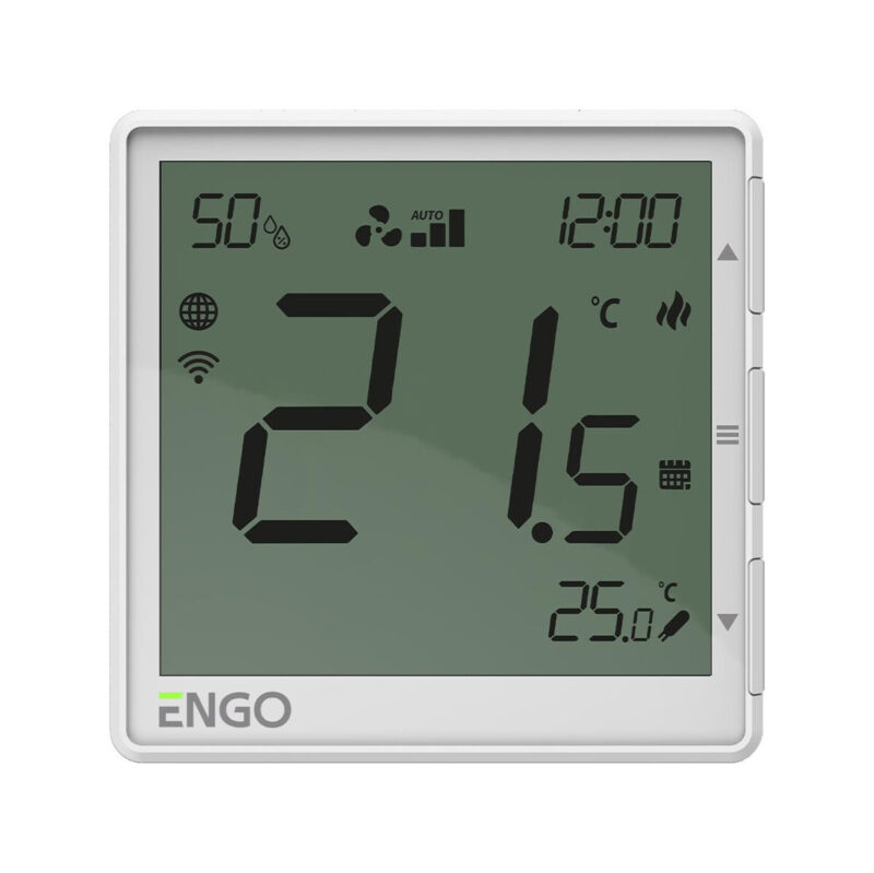 ENGO Controls EFAN-230W - Regulator klimakonwektorów, 230V, biały, Internetowy, podtynkowy , Wi-Fi