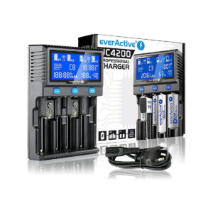Ładowarka do akumulatorków cylindrycznych Li-ion oraz Ni-MH everActive UC-4200