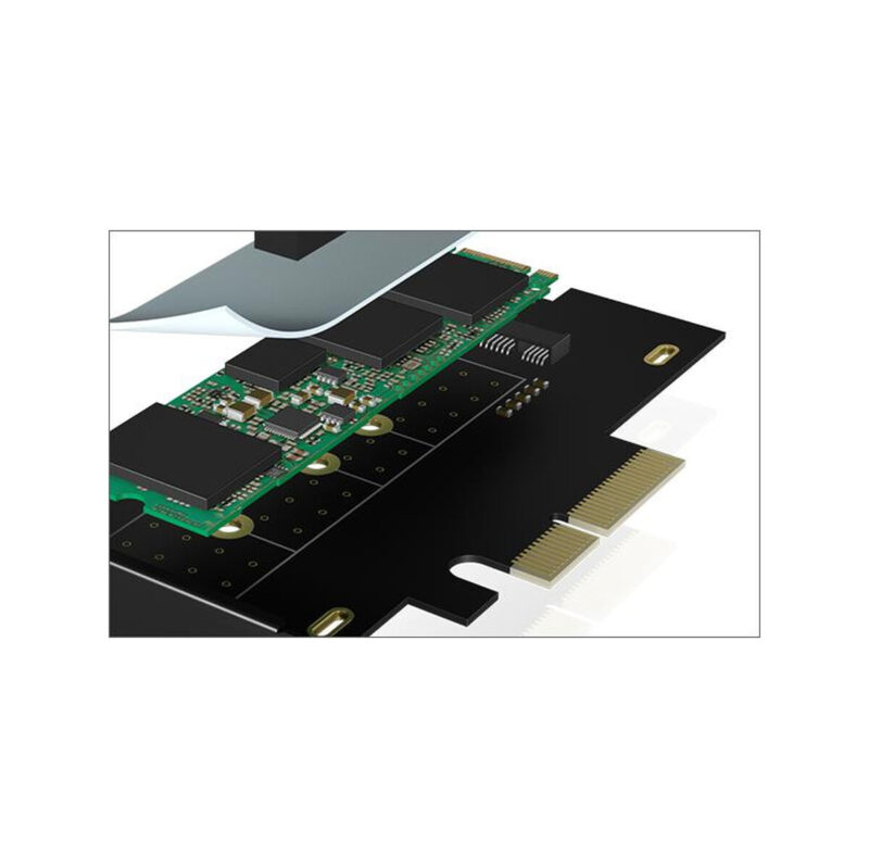 Kontroler IcyBox Karta PCI na M.2 SSD NVMe IB-PCI208-HS z radiatorem