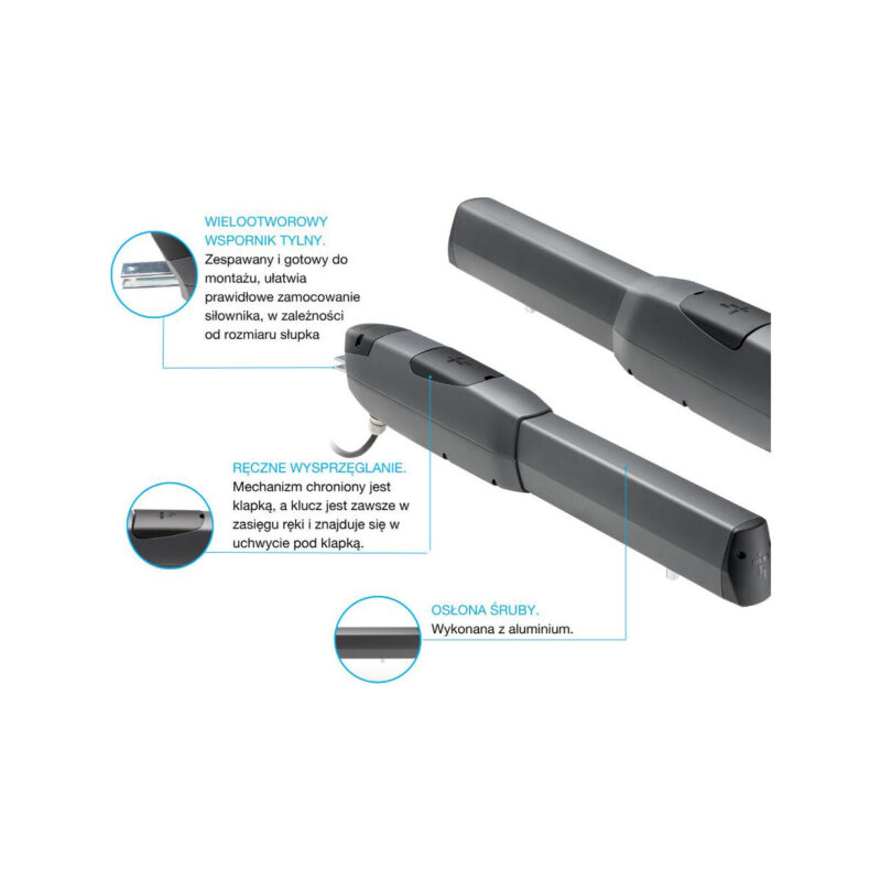 Zestaw CAME NEW ATI30DGF SAFE 24V TOP do 6m bram dwuskrzydłowych